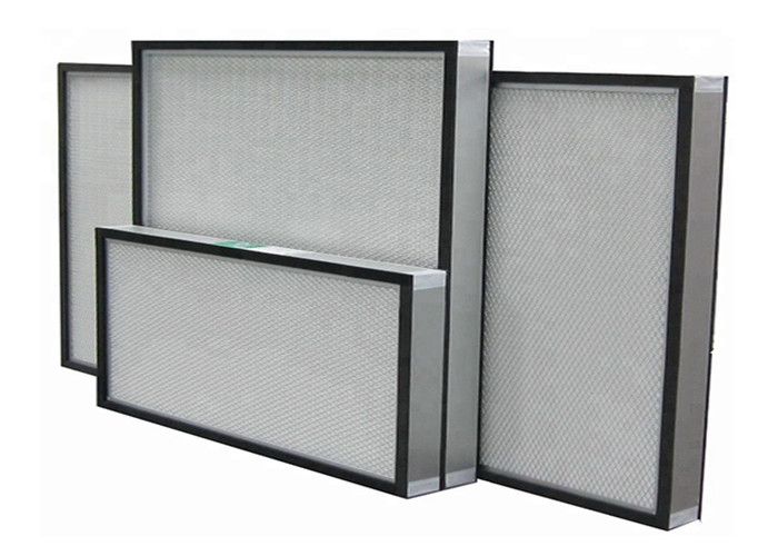 Galvanized Frame 0.3 Micron Mini Pleat HEPA Filter For Cleanroom