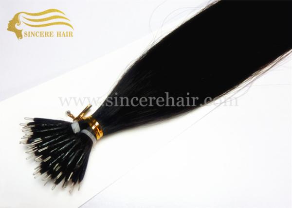 Buy cheap 18 - 20 - 22 Inch Pre Bonded Hair Extensions for sale, 1.0 G Jet Black #1 Micro Nano Bead Tip Hair Extensions For Sale from wholesalers