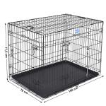 Black Painting Metal Pet Crate Reliable Modern Design Commercial For Home