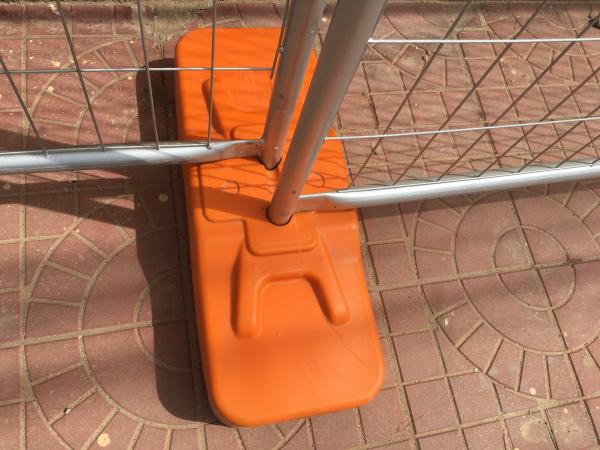 Buy cheap Blow molding temporary fence base UV 531 UV 770 BHT treated 75mm 90mm 100mm center distance available from wholesalers
