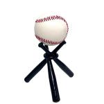 Sport Wooden Crafts Baseball Bat Colors Mini Baseball Bat Display Stand with
