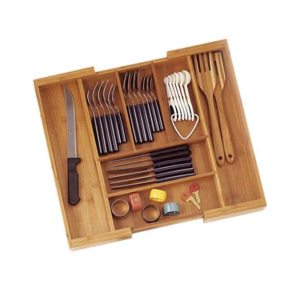 Buy cheap expandable bamboo cutlery drawer organizer from wholesalers
