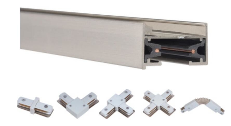 Track Rail High Power LED Track Light , 2 Wire Track Lighting 3M For Large Shopping Malls
