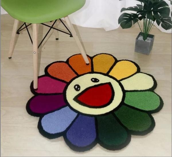 Buy cheap Household Sun Flower Imitation Cashmere Chair Floor Mat 200*300cm from wholesalers