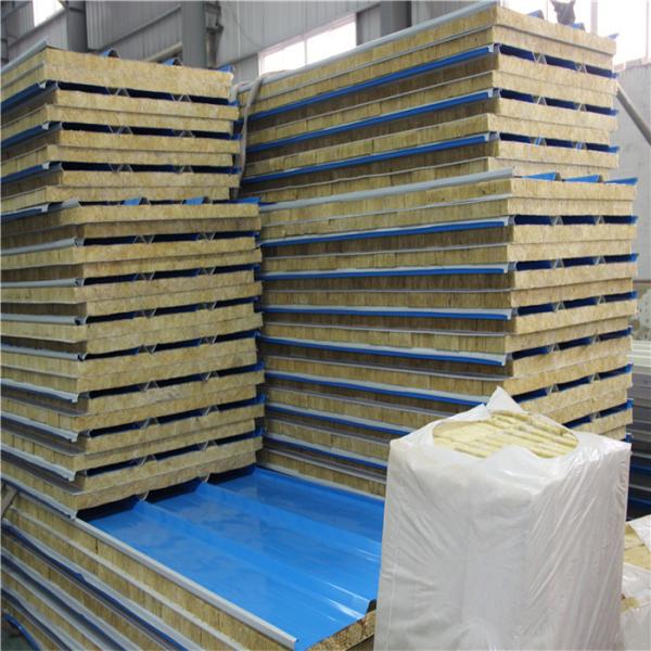 Buy cheap standard size insulated rock wool sandwich roof panel 5950 x 950 x 50mm from wholesalers