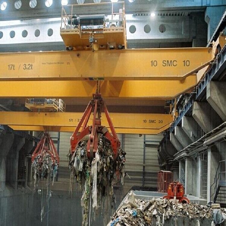 China's high quality and low price55 ton garbage grab bridge double beam crane, power plant double beam crane, grab dou