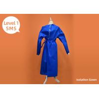 Buy cheap Blue Surgical Isolation Gown Full Back Non Sterile / Disposable Protective Wear product