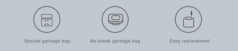 Automatic bagging installation bag systems sealing smart sensor trash can bags for smart waste bin