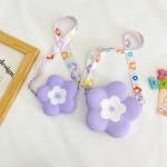 Parent-Child Messenger Bag Silicone Flower Kids Crossbody Bag Makeup Bag Storage
