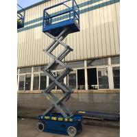 Buy cheap One Person Scissor Lift Extended Platform Easy Operation Battery Short product