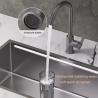 Buy cheap Matte Black Goose Neck Kitchen Faucet Single Hole Stainless Steel Taps from wholesalers