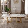 Buy cheap Light Luxury Simple Stainless Steel Marble Square Dining Table from wholesalers