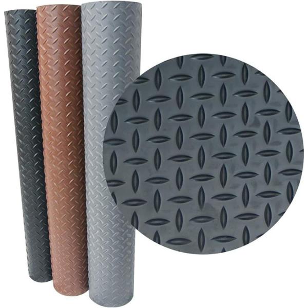 Heavy Duty Willow Leaf Pattern Rubber Flooring Water And Stain Resistant Tread