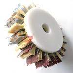 Disc Wheel Shape Woodworking Brush With Mixed Bristle Polishing Grinding