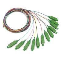 Buy cheap 12 Core 12 Colors SC APC G657D PVC 0.9mm Single Mode Fiber Pigtails product