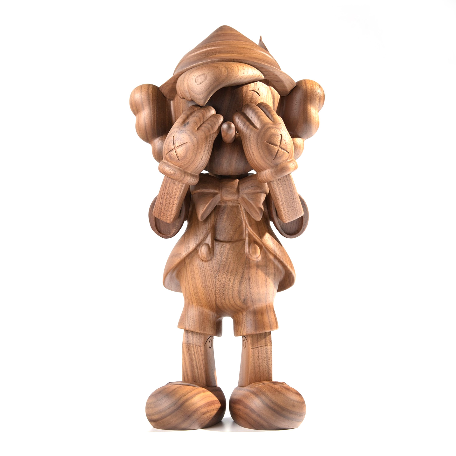 Floor Standing Large Wooden Pinocchio For Exhibition Sculpture