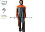 Grey Orange Fr Cotton Coveralls / Fr Clothing Coveralls With Hood Breathable