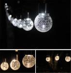 6cm Solar Powered LED Ground Lights 5W Colour Changing Crackle Ball