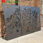 Corten Outdoor Garden Privacy Metal Laser Cut Outdoor Screens Decorative