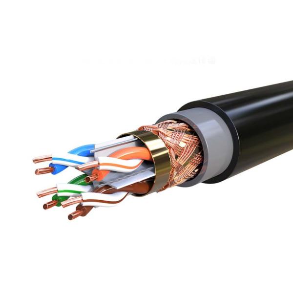 Buy cheap SFTP Cat6 Lan Cable CCA 23awg Standard Ethernet Black 305 meters Each Box from wholesalers