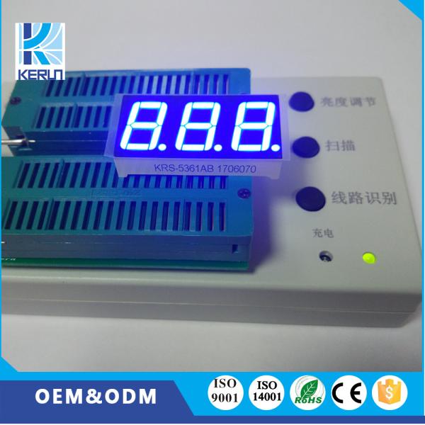 Buy cheap Multiplexing Blue 3 Digit 7 Segment LED Displays 12 Pins 9.2mm Height from wholesalers