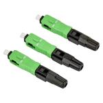 Singlemode Fiber Optic 3.0mm FTTH Products SC APC Fast Connector 60mm