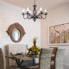 Buy cheap Black Wronght Iron Chandelier Living room Farmhouse Kitchen Frech Country Chandelier(WH-CI-132) from wholesalers