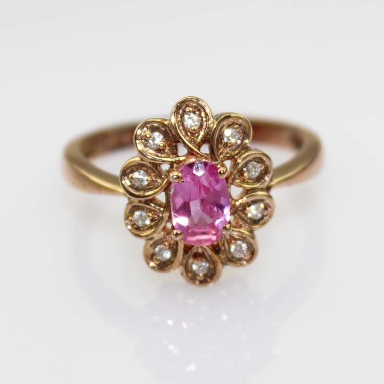 Women Jewelry Sterling Silver with 4x6mm Oval Red Cubic Zircon Ring(F26)