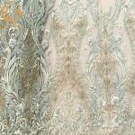 Elegant Bridal Dress 3D Embroidery Lace Fabric By The Yard Handmade