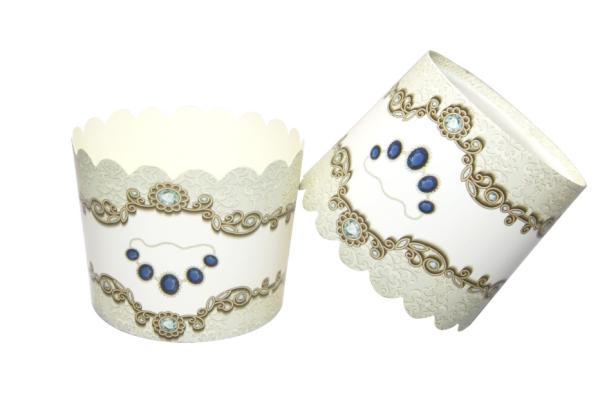 Buy cheap Oven Free Disposable Paper Cake Cup Gold Silver Stamping Printing from wholesalers