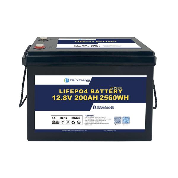 Smart BMS Powerful Long Cycle Life Lithium Ion Batteries 12V 200Ah For Energy