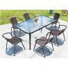 Buy cheap Square/ Round Outdoor Restaurant Tables Carbon Steel Weatherproof Patio Furniture from wholesalers
