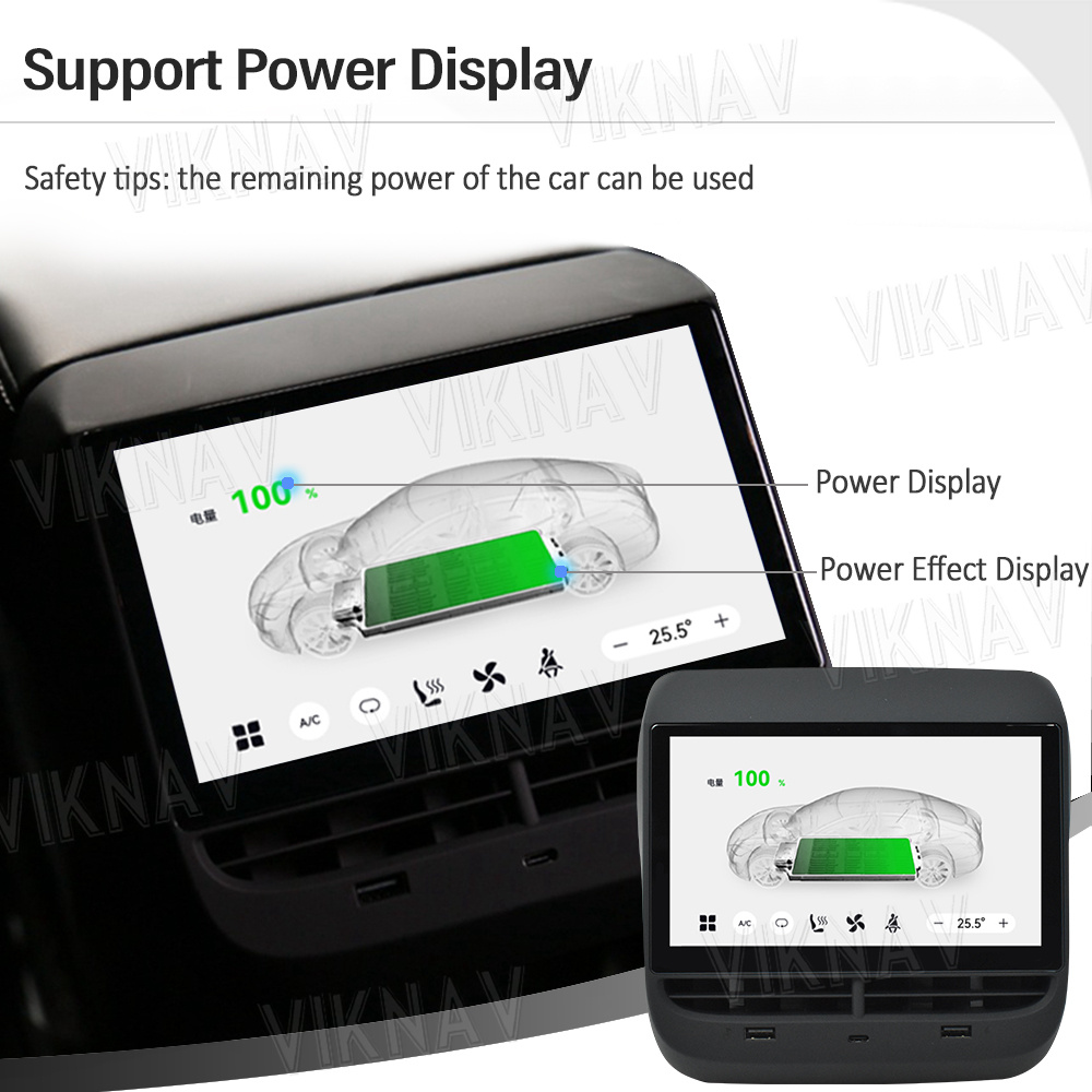 Android 12 Multimedia System For Tesla Model 3 Model Y Rear Display Touch Screen