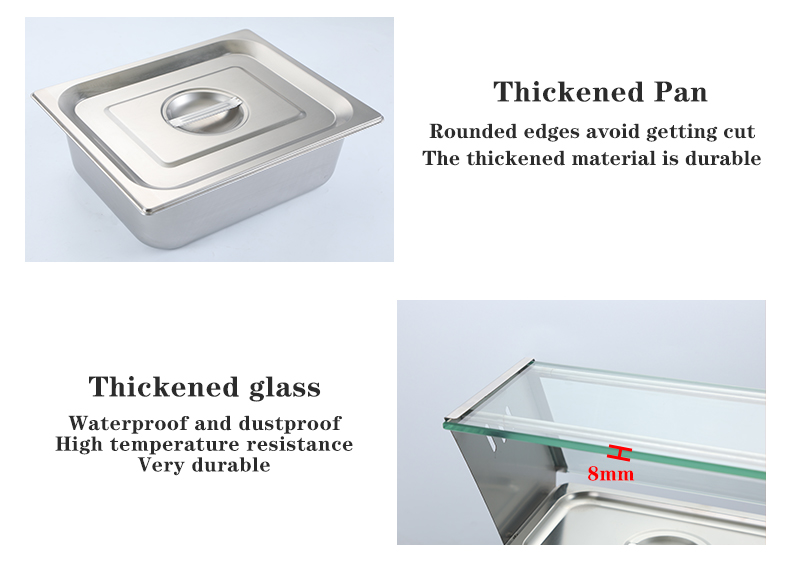 220V Commercial Kitchen Heavy Duty Electric 4-Pan Bain Marie for Restaurant