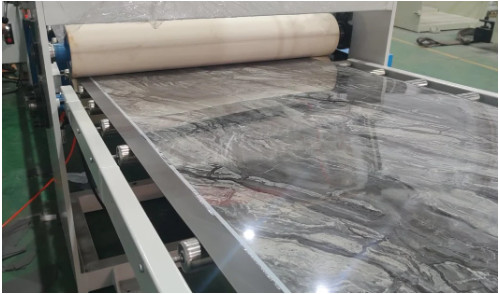 PVC Marble Sheet Unmanned PLC Control Plastic Production Line Extruder Making Machine
