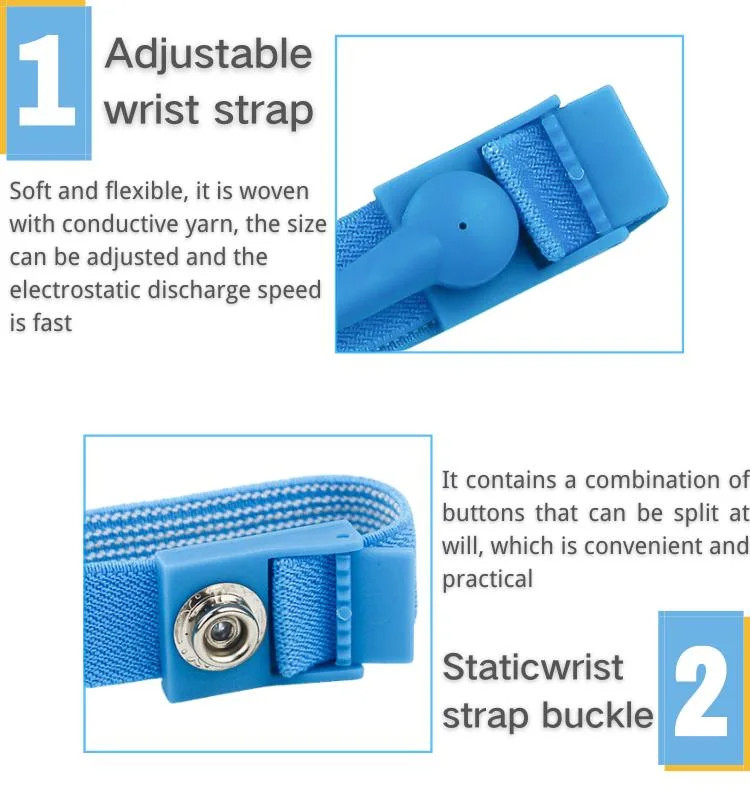 Antistatic Wrist Strap Adjustable ESD Wristband Electrostatic Discharge Strap