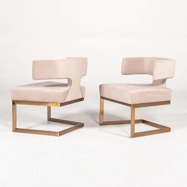 Unique design leisure stainless steel dining chair upholstery arm chair sofa