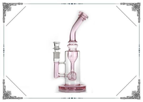 Buy cheap Pink Glass Bubbler Recycler 10 inches Showerhead Perc Bongs Smoking Water Pipe from wholesalers