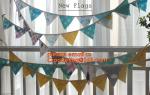 rustic wedding banner, burlap lace banner, event party supplies, party
