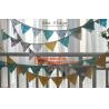 Buy cheap rustic wedding banner, burlap lace banner, event party supplies, party Decorations Handmade Vintage Rustic Lace Flag Bun from wholesalers