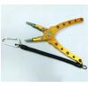 Buy cheap Safety fishing plier accessory black plastic coil lanyard w/ coloredcarabiner and key ring from wholesalers