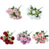 Buy cheap 10 small roses arranged for weddings, small flower bouquets, hotel home decor ornaments, silk flower simulation flowers, artificial fake flowers from wholesalers