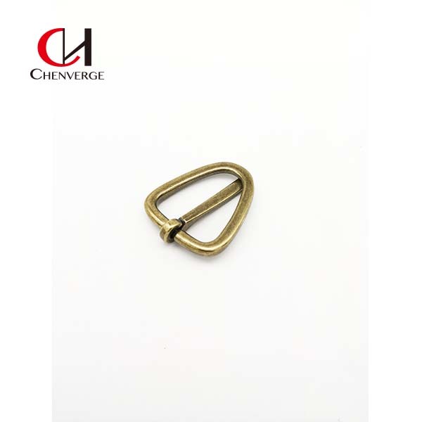 Triangle 28mm Copper Roller Buckle , Antiwear Pin Type Belt Buckle