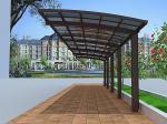 Sunshed Polycarbonate Roof Carport UV Protection L Type Aluminum 5.5m For 2 Car