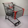 Buy cheap Electrophoretic Steel Metal Shopping Trolley Customized Black Powder Coating Wire Shopping Trolley from wholesalers