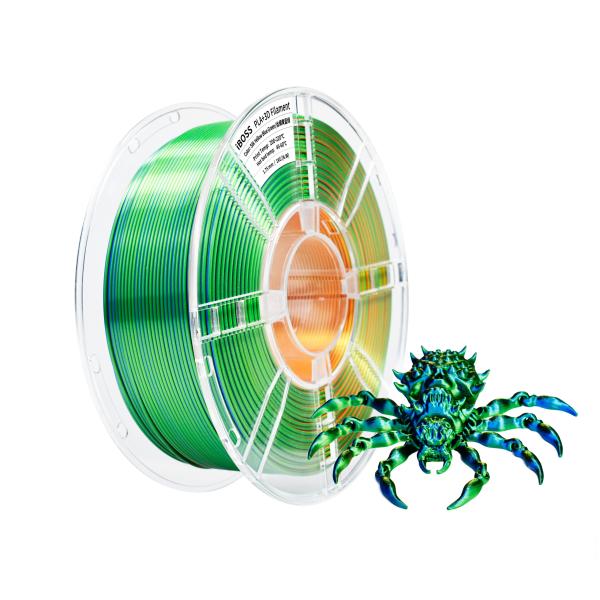 Buy cheap High-Speed 3D Printer Filament Silk Tri-color Yellow Blue Green PLA+ Filament from wholesalers