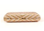 Handmade Full Gold Crystal Rhinestone Evening Bags With Metal Frame