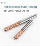 Carbide HRC55 Corner Radius End Mill Router Bits 4 Flute For Steel OEM Tools