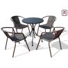 Buy cheap Square/ Round Outdoor Restaurant Tables Carbon Steel Weatherproof Patio Furniture from wholesalers
