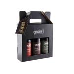 Die Cut Handle Brown kraft Paper Packaging Box For Wine Takeaway
